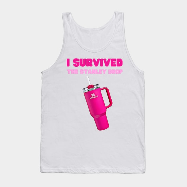 I Survived The Stanley Cup Target Drop Funny Valentine's Day Tank Top by Little Duck Designs